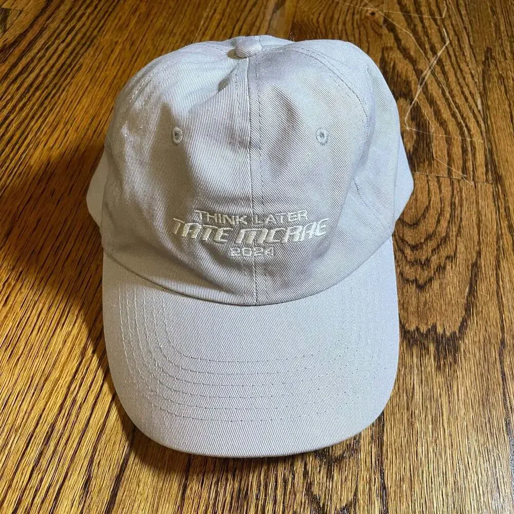 Tate McRae Think Later World Tour 2024 Grey Baseball Cap VIP Hat
